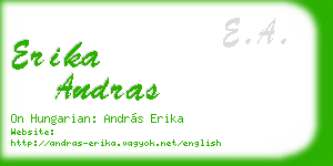 erika andras business card