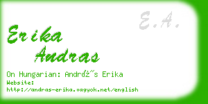 erika andras business card